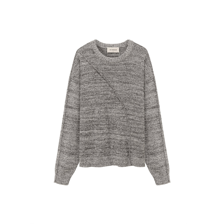 CHUU Diagonal Boxy Knit Sweater