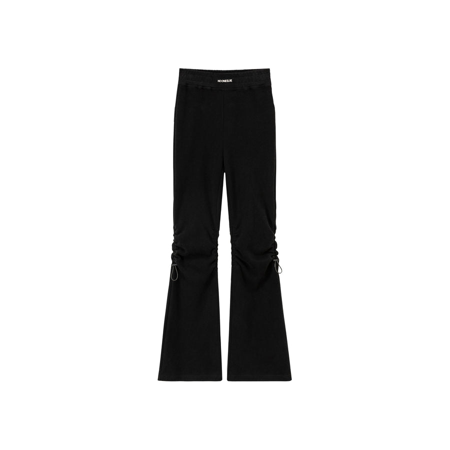 CHUU Shirring String Bootcut Pants