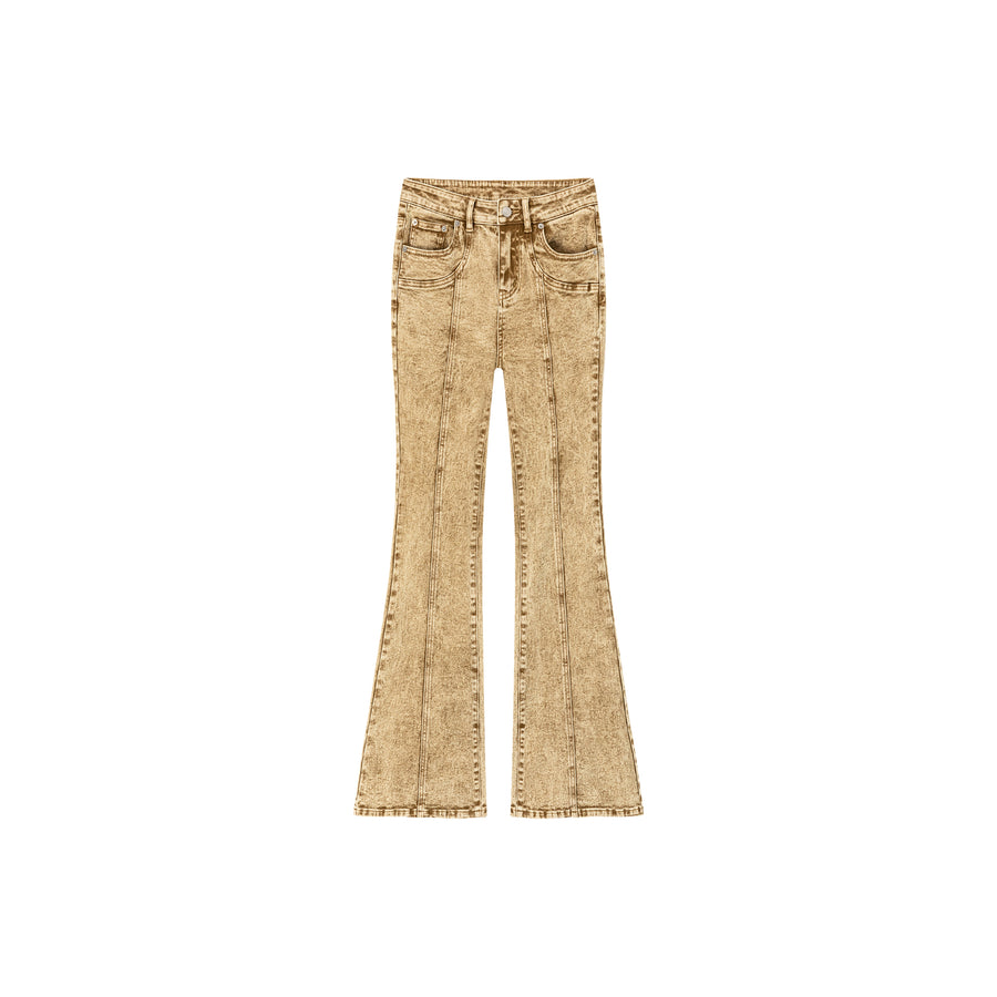 CHUU Vintage Brown Washed Bootcut Jeans