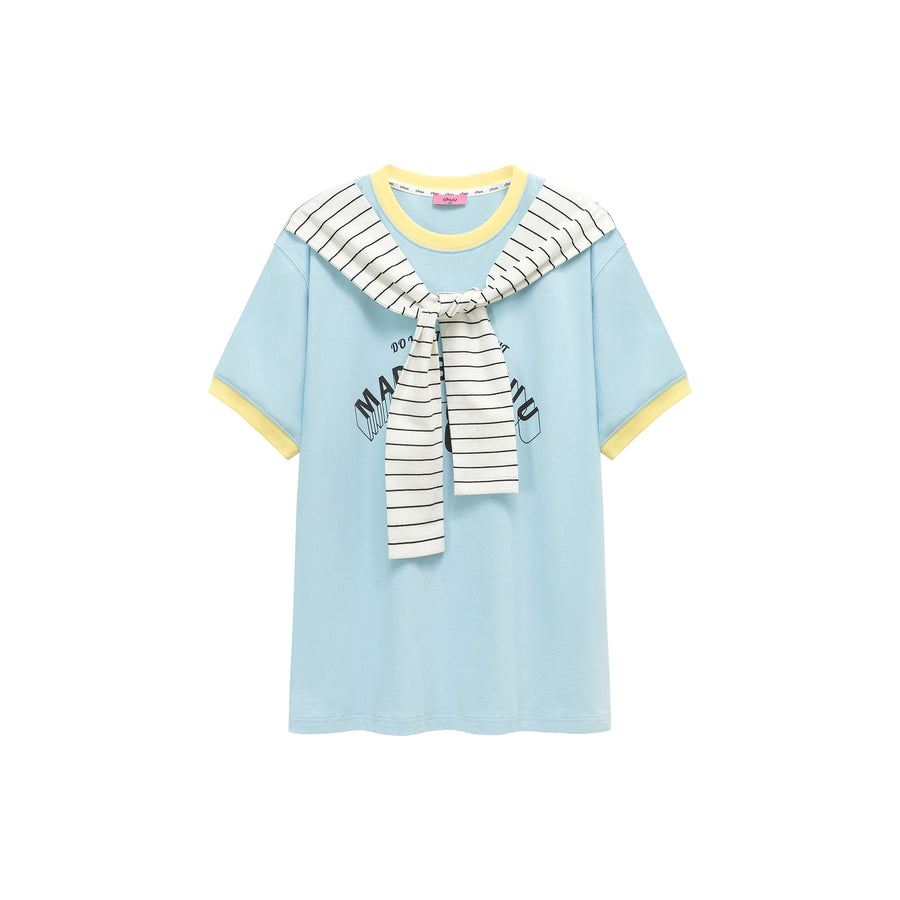 CHUU Color Lined Sporty Loose Fit T-Shirt