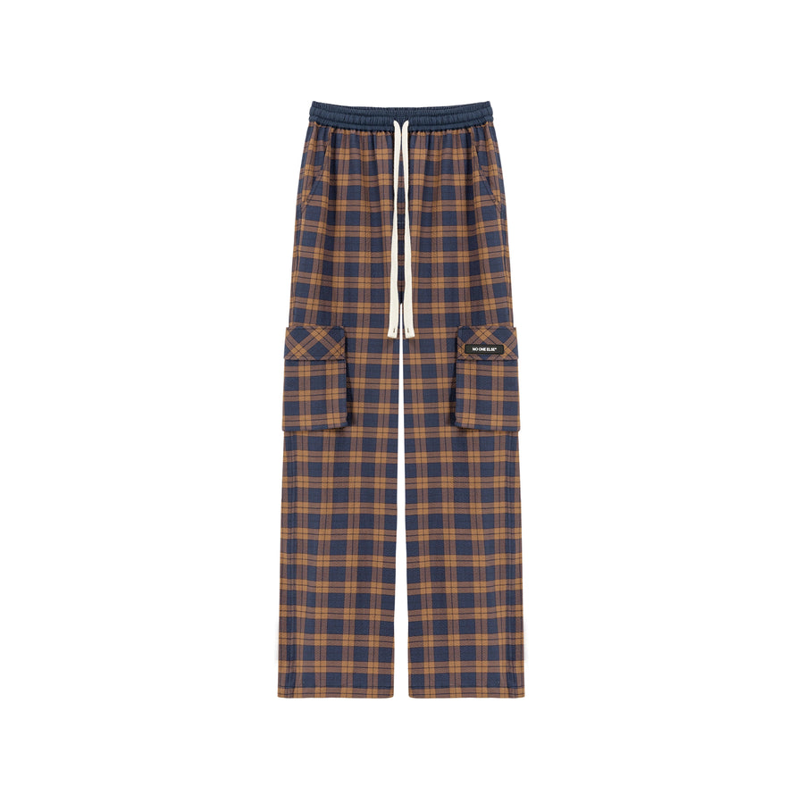 CHUU Check Pocket String Casual Pants