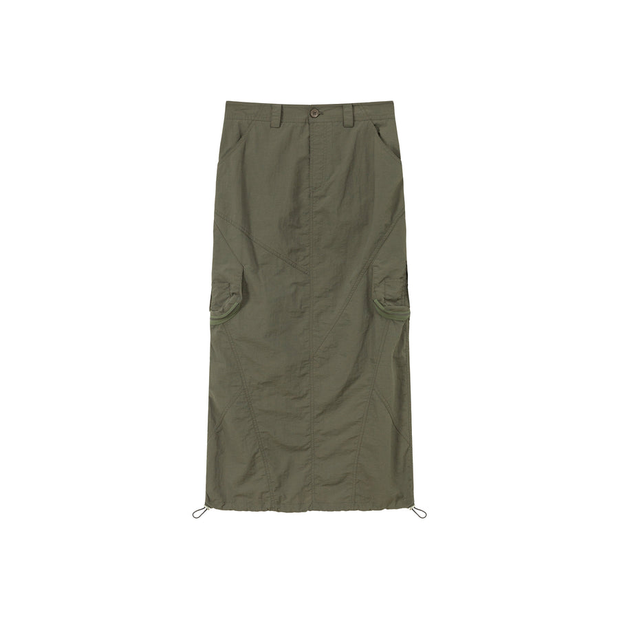 CHUU Cargo Pockets Maxi Skirt