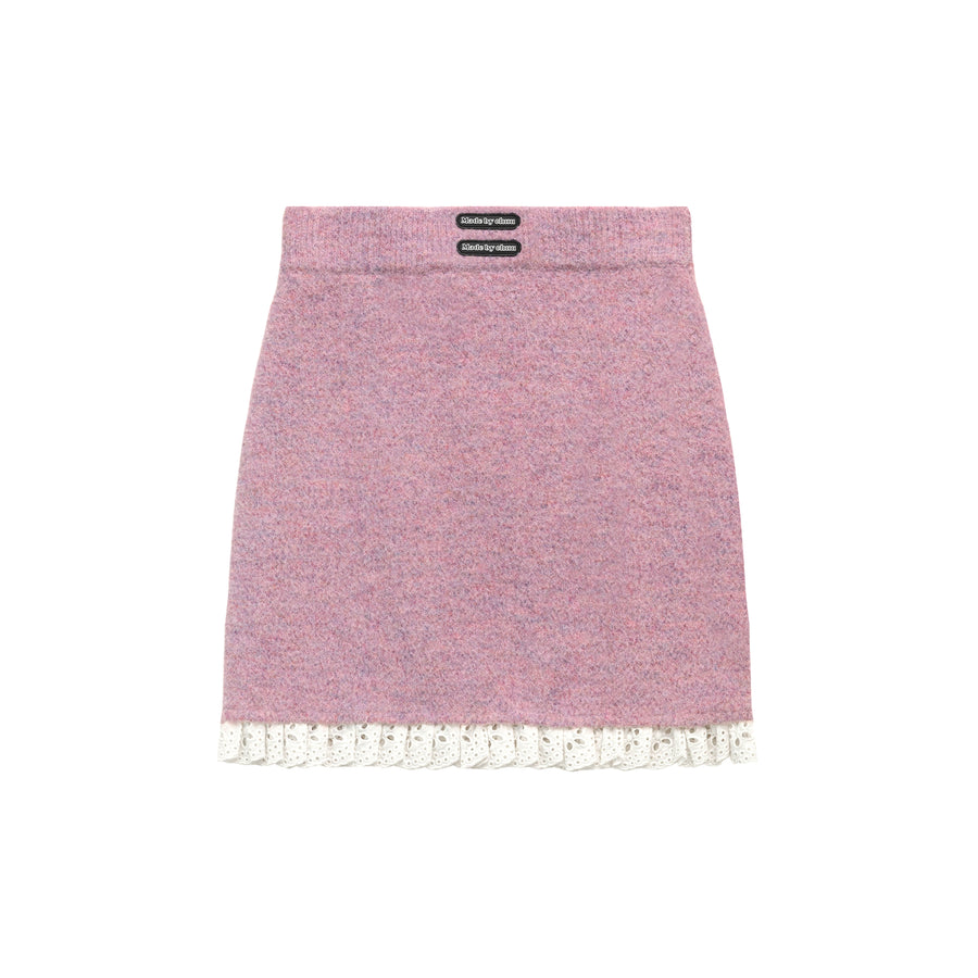 CHUU Lace Knit Banded Skirt