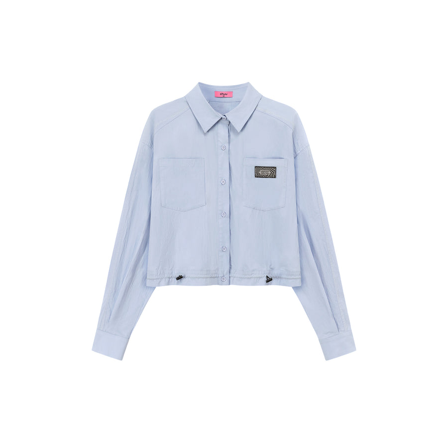 CHUU Drawstring Pocket Classic Shirt