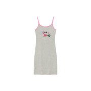 Chuu Made Heart Embroidered Sleeveless Mini Dress