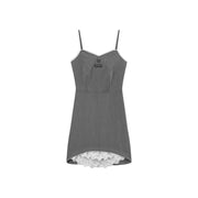 Heart Embroidered Lace Slim Strap Dress