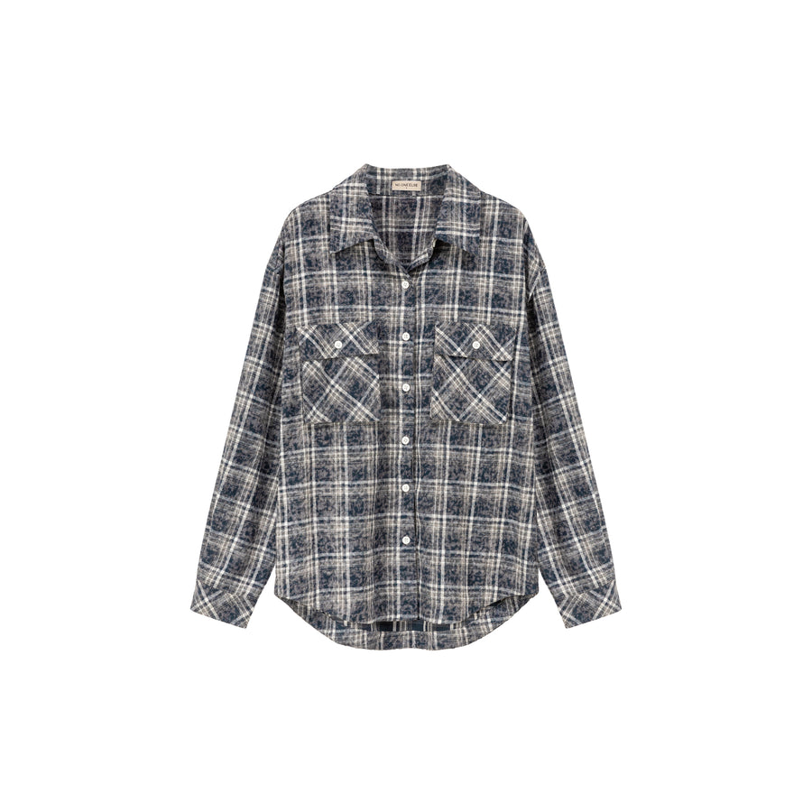 CHUU Back Design Loose Fit Check Shirt