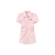 Puffy Short Sleeve Stripe Shirt