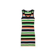 Color Contrast Striped Sleeveless Knit Dress