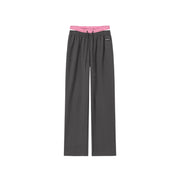 Side Slit String Casual Wide Pants