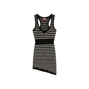 U-Neck Sleeveless Asymmetrical Mini Dress