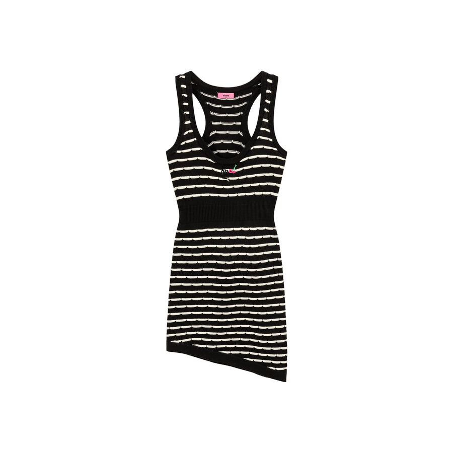 CHUU U-Neck Sleeveless Asymmetrical Mini Dress