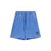 High Waist Drawstring Cotton Wide Training Shorts