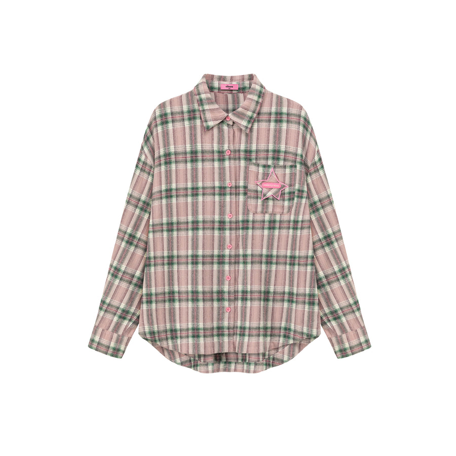 CHUU Boxy Check Shirt