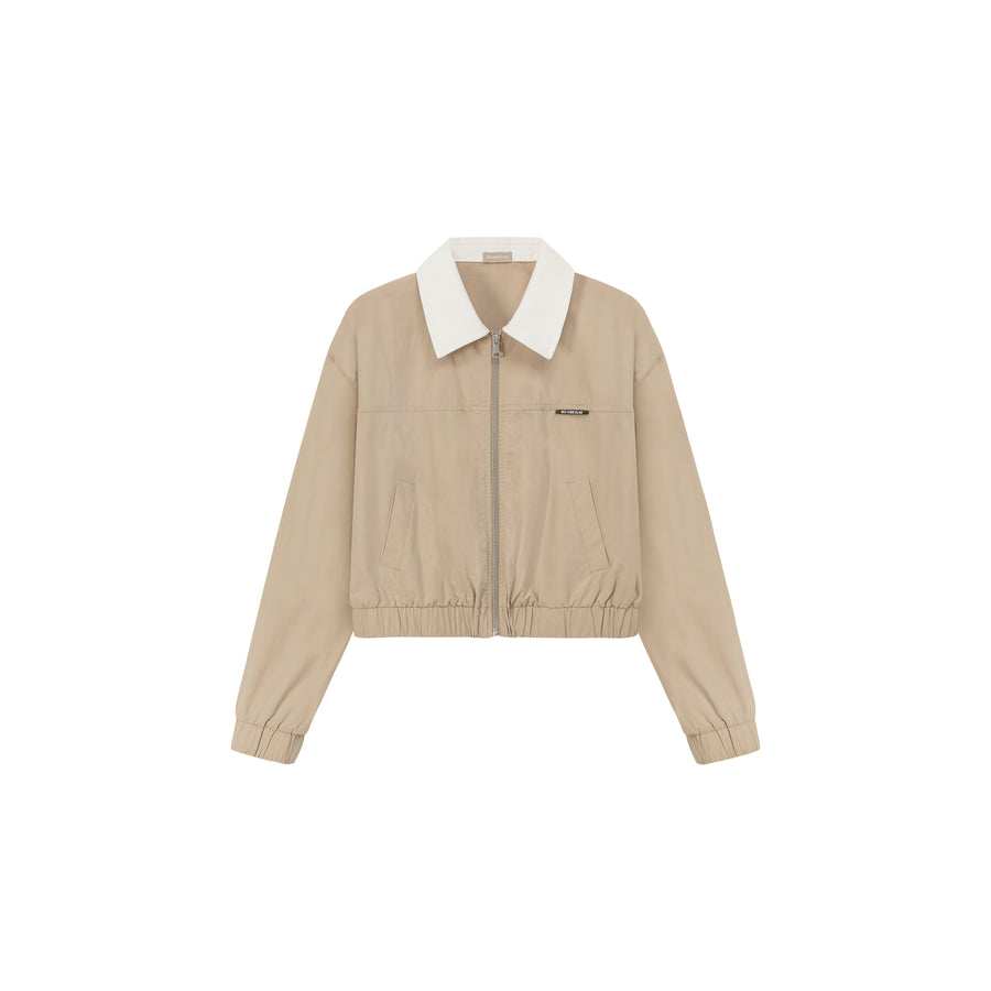 CHUU Color Matching Collar Zip-Up Jacket