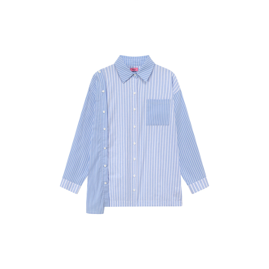 CHUU Striped Pocket Loosefit Shirt