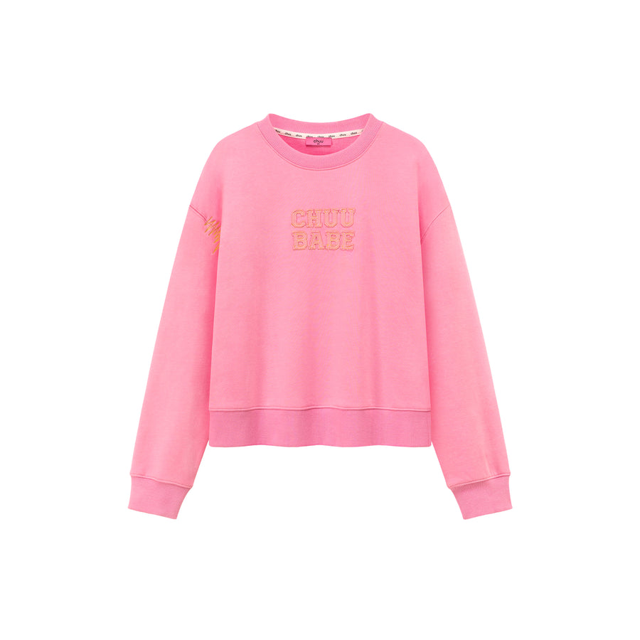 CHUU Logo Color Rouge Sweatshirt