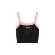 Line Color Scheme Sleeveless Crop Top