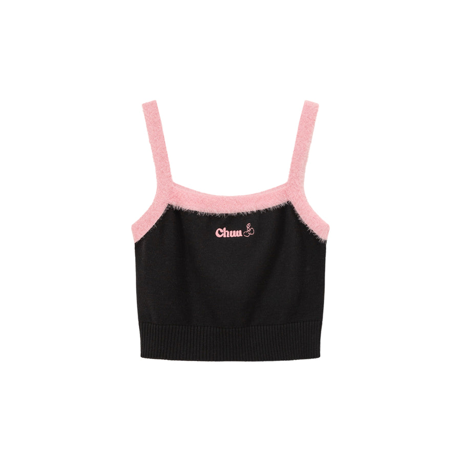 CHUU Line Color Scheme Sleeveless Crop Top