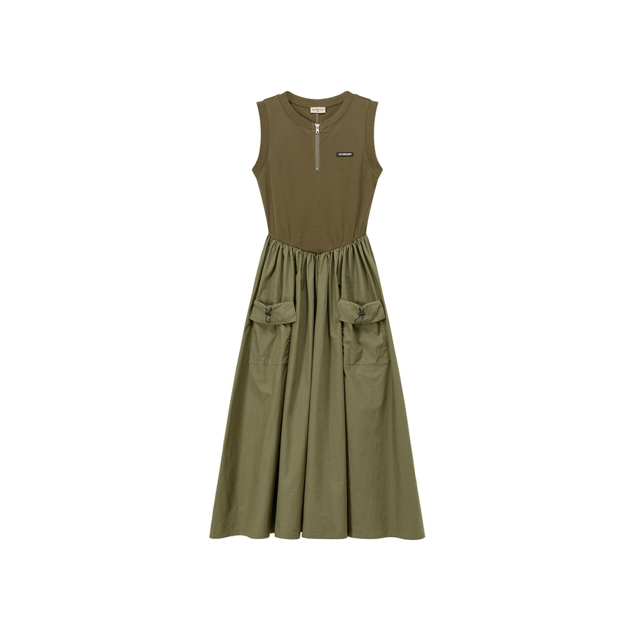 CHUU Sleeveless Cargo Pockets Dress