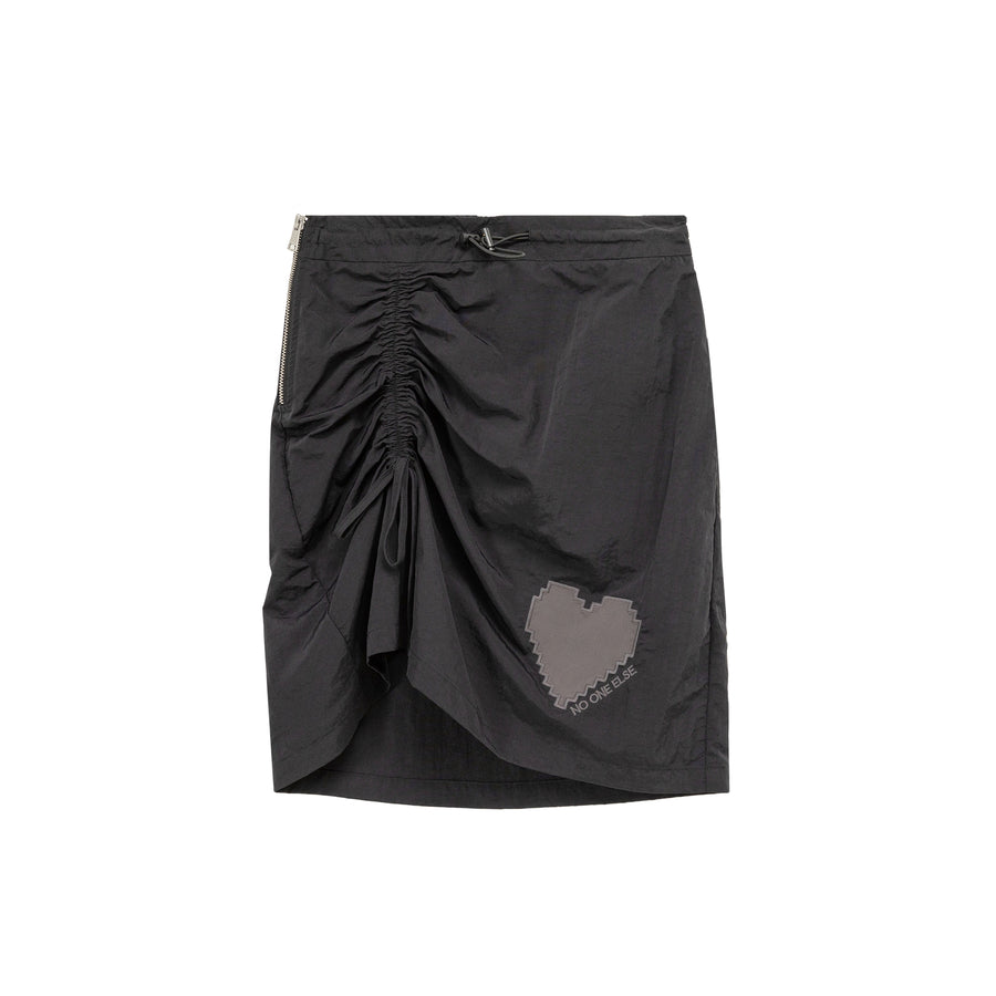 CHUU High Waist Side String Heart Skirt