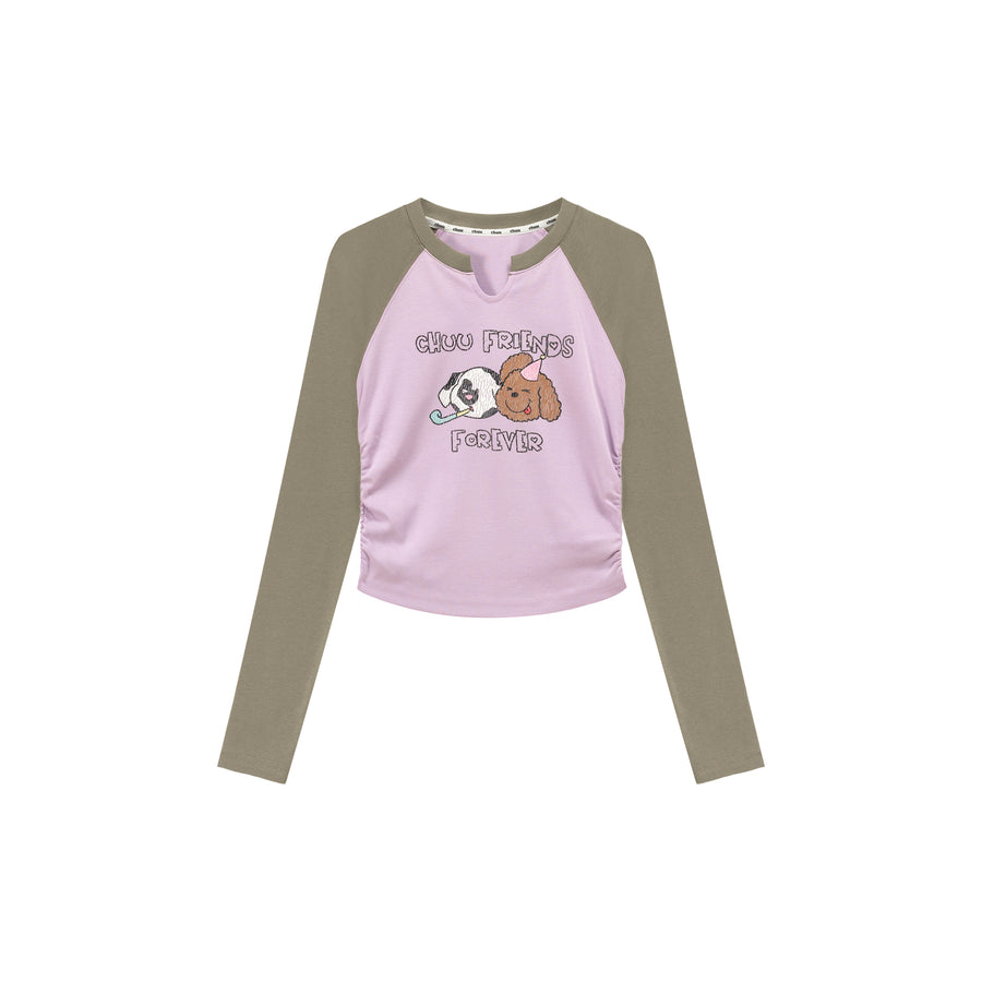 CHUU Friends Forever Color Raglan T-Shirt