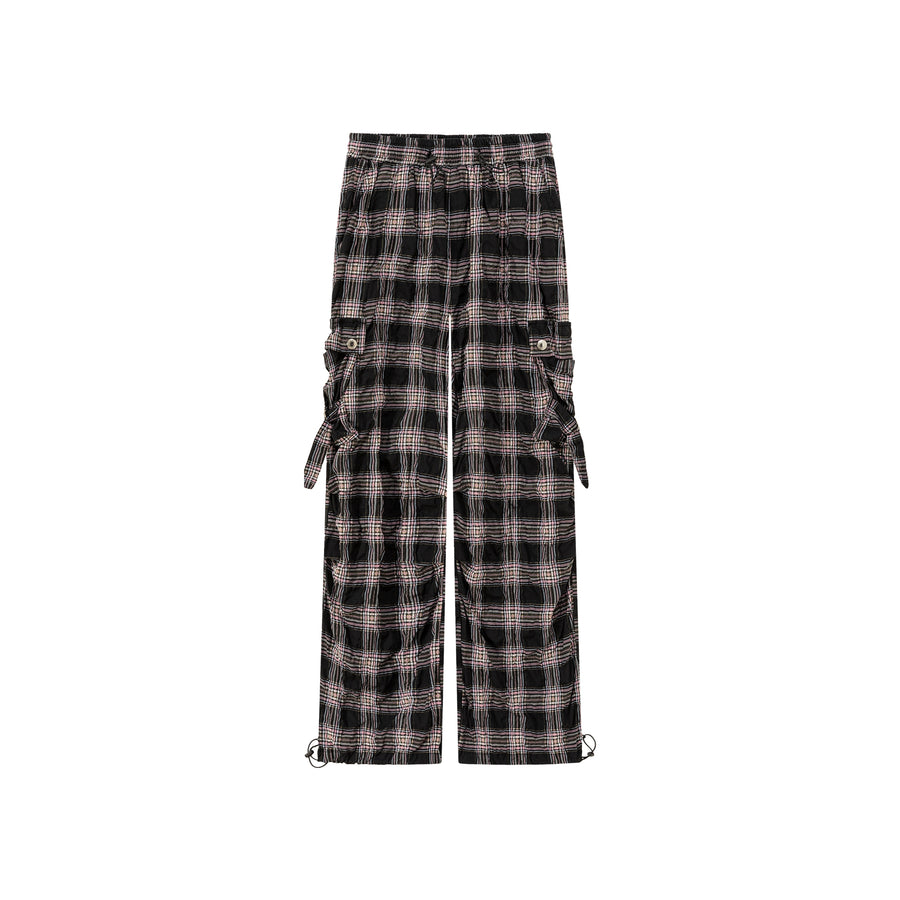 CHUU Color Pocket Check Pants