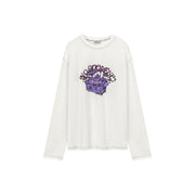 Printed Boxy Mushroom Long Sleeve T-Shirt