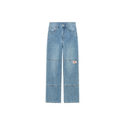 Colored Straight Wide Denim Pants