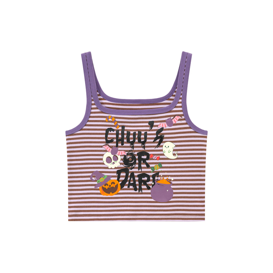 CHUU Character Color Line Stripe Sleeveless Top