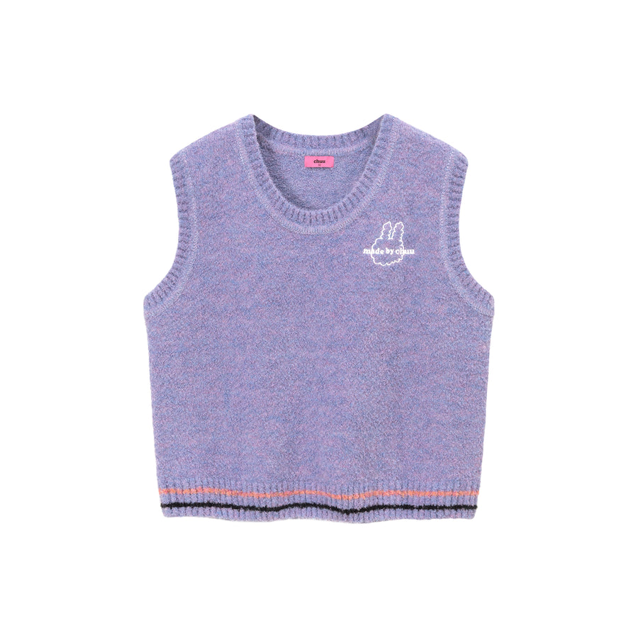 CHUU Color Embroidery Sleeveless Knit Sweater