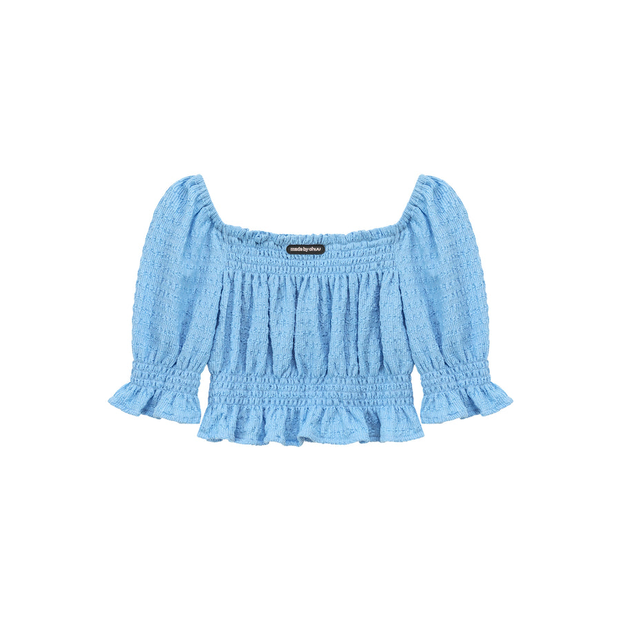 CHUU Off The Shoulder Puffed Sleeves Top