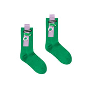 Colored Frog Sticker High Socks