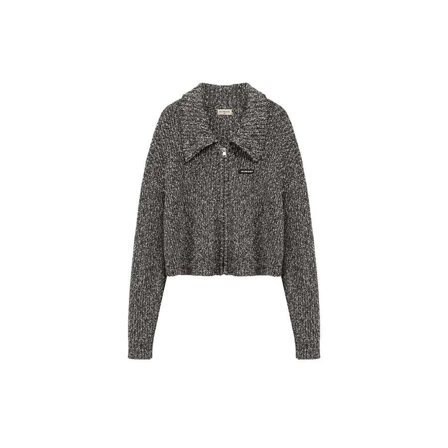 CHUU Collar Zip-Up Cardigan