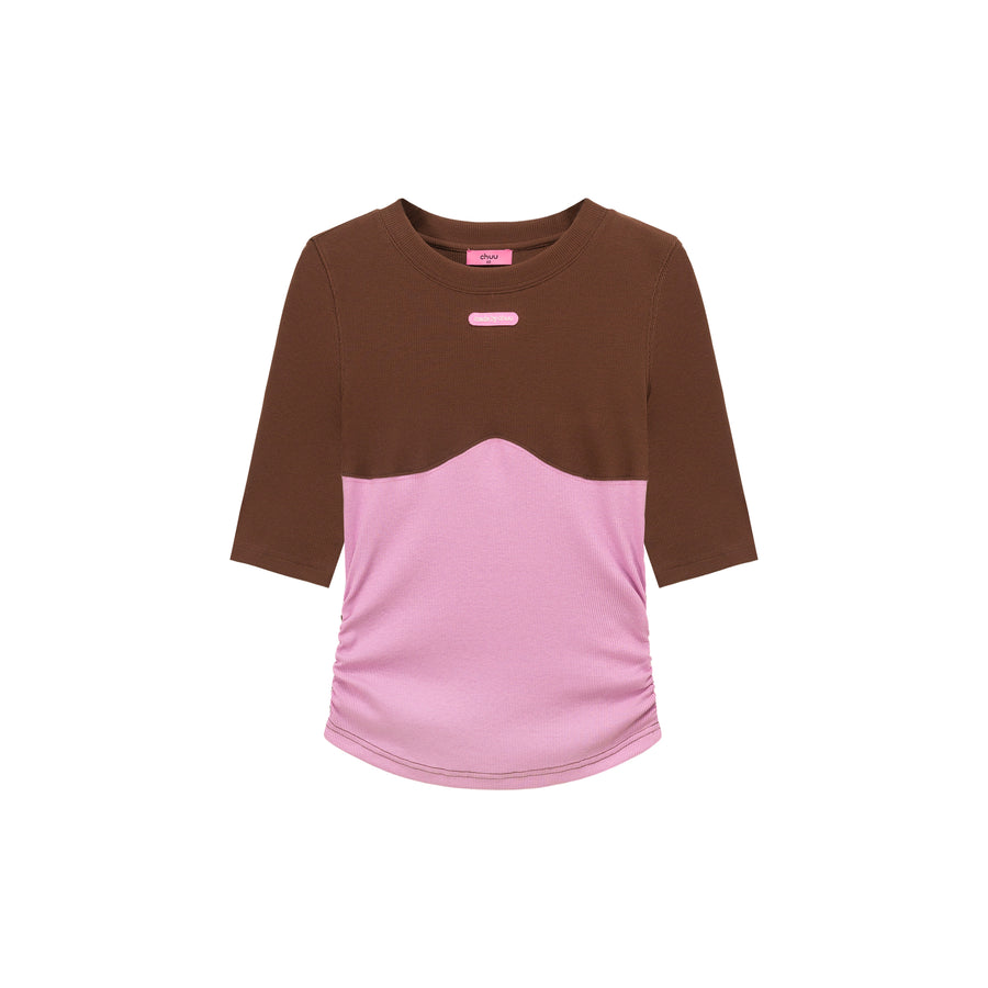 CHUU Color Two Toned Slim Top