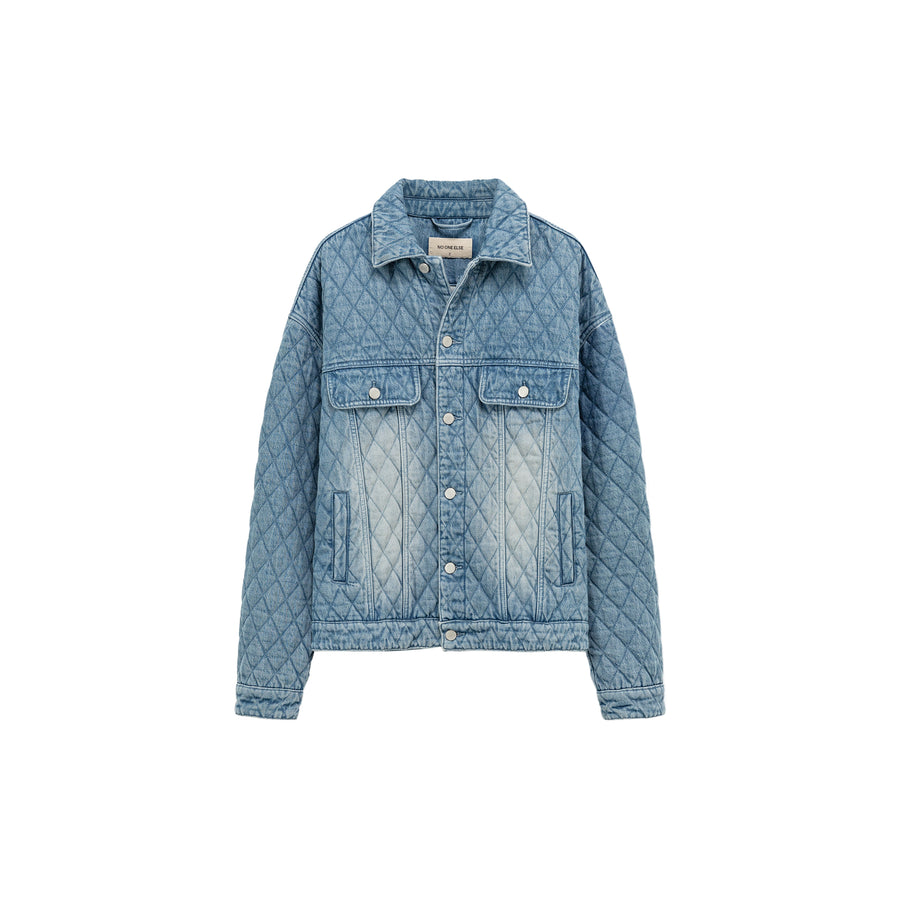 CHUU Denim Quilted Jacket