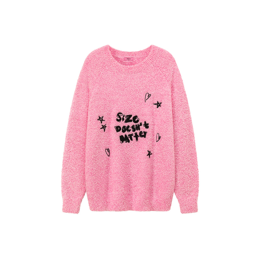 CHUU Size Doesnt Matter Knit Stars Sweater