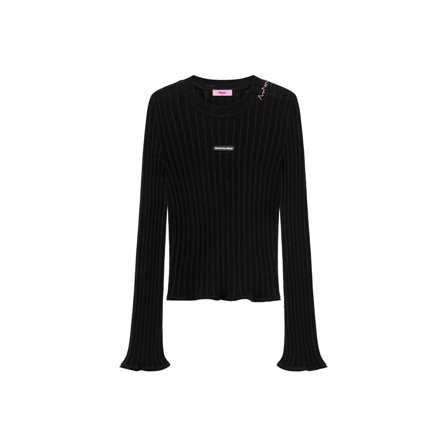 CHUU Ribbed Basic Knit Top