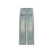 Washed Wide Pocket Denim Jeans