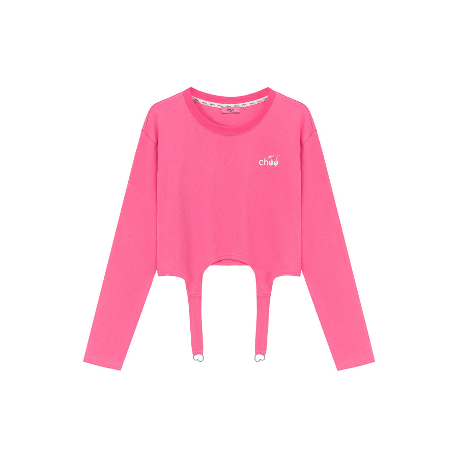 CHUU Cherry Bomb Garter Long Sleeves Sweatshirt