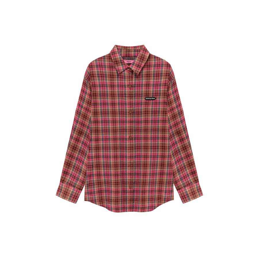 CHUU Checked Loose Fit Shirt