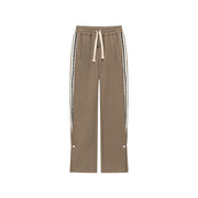 Elastic Waist Wide Sporty Pants