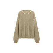 Line Color Combination Loose Knit Sweater