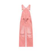 Drawstring Waist Overalls