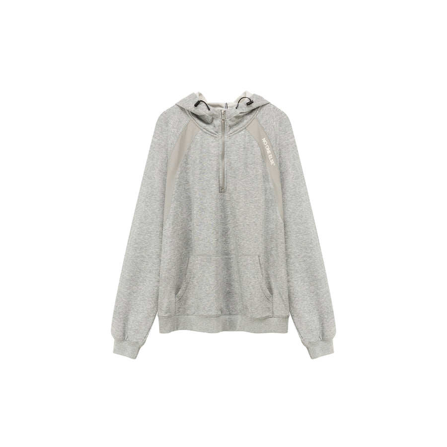 CHUU Half Zip-Up Boxy Hoodie