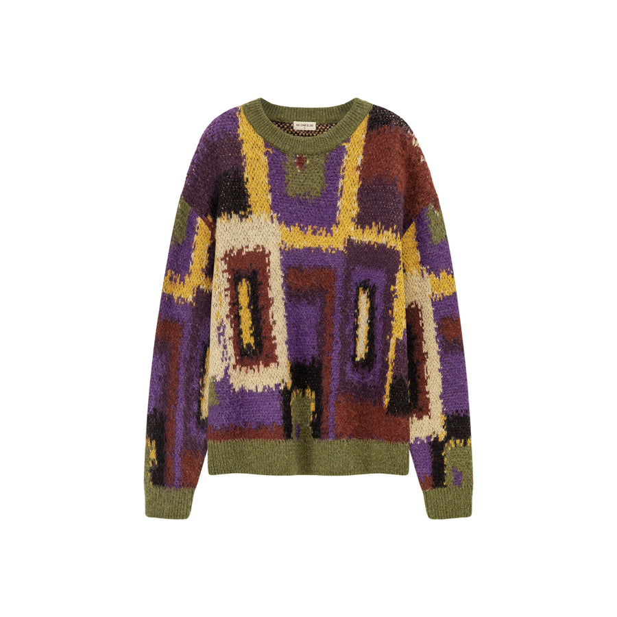 CHUU Multi Color Loose Fit Knit Sweater