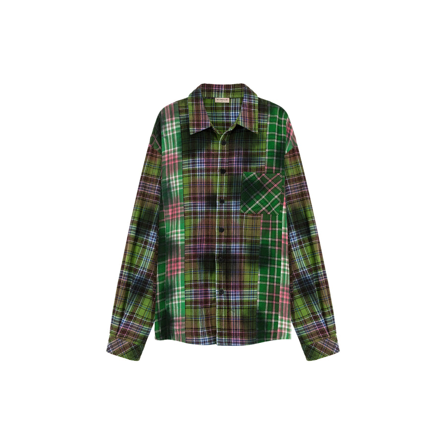 CHUU Printed Check Shirt