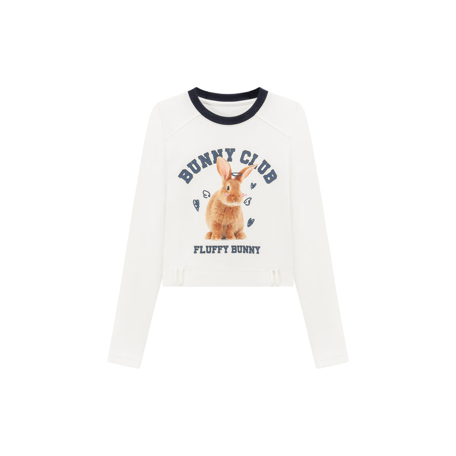 CHUU Bunny Club Crop T-Shirt