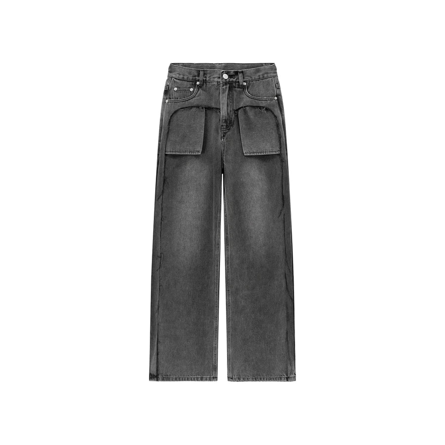 CHUU Point Pock Baggy Denim Jeans