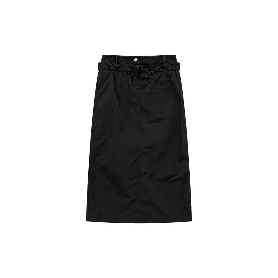 CHUU Simple Drawstring Long Skirt